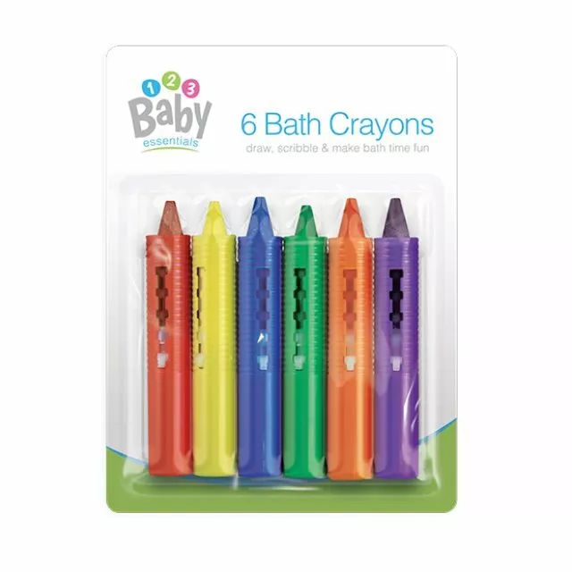 6 Pièces Enfants Bébé Sécurité Lavable Bain Crayons Heure Du Fun Éducatif Jouets