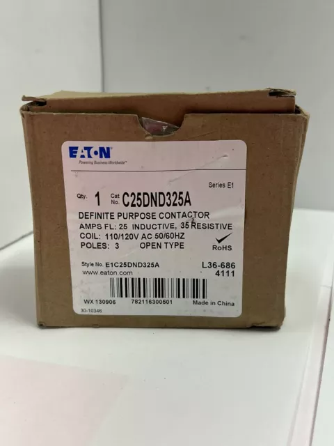 (1) New Eaton C25Dnd325A Definite Purpose Contractor