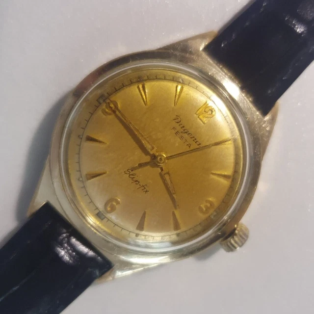 VINTAGE WATCH DUGENA' Festa ' Man Woman SlipFix Mechanical Men's 1957