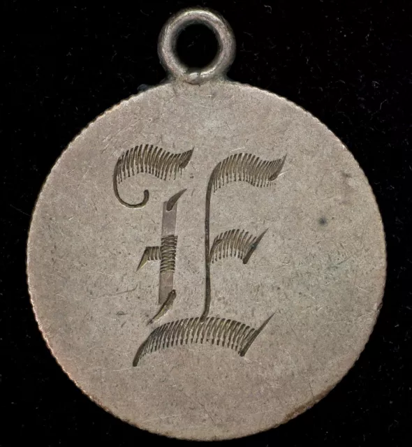 1888 Love Token Fancy Engraved "E" Seated Liberty Dime Silver US Coin