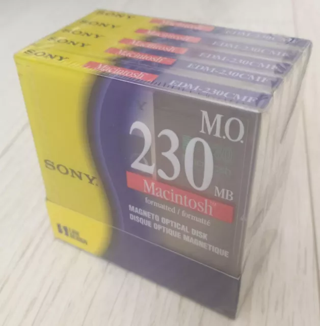 Sony Disque macintosh Magneto Optique Sony edm-230cmf / Neuf jamais déballé
