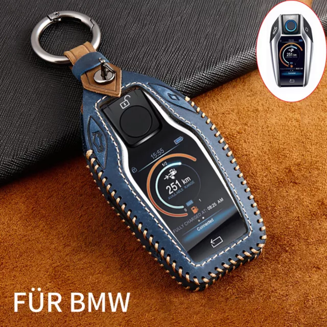 Autoschlüssel Echt Leder Schlüssel Hülle für BMW X1 U11 ix1 2er