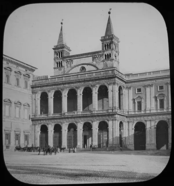 Glass Magic Lantern Slide ST JOHNS LATERAN NORTH LOGIA C1890 ROME ROMA