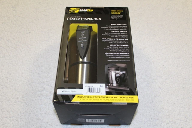 Road Trip HEATED TRAVEL MUG 12 Volt Digital Display Programmable NEW