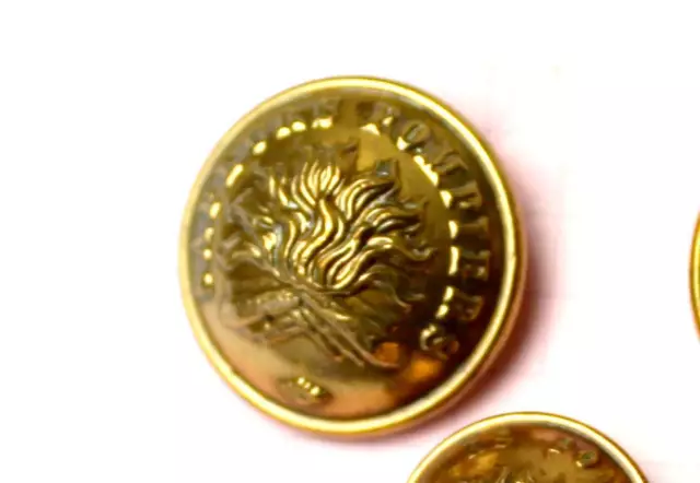 BOUTON SAPEURS POMPIERS - BUTTON UNIFORME ANCIEN GRENADE PERFECTIONNE 22mm /RARE