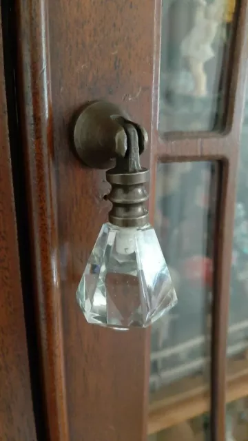 20 Antique Brass Style Drawer Pulls Handle Teardrop Glass Kitchen Cabinet Knobs