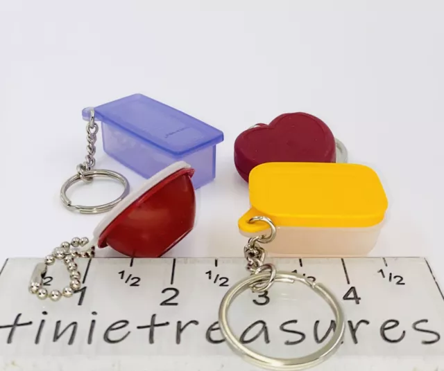 Tupperware keychain set 4 Wonderlier  Red Fridgesmart Heart red tinietreasures