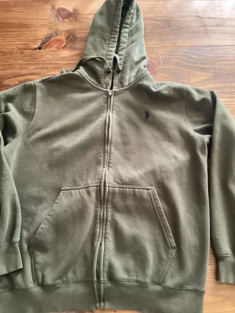 I.S. POLO ASSN. Men's Classic Fleece Hoodie Olive Green Size XL $25.00 ...