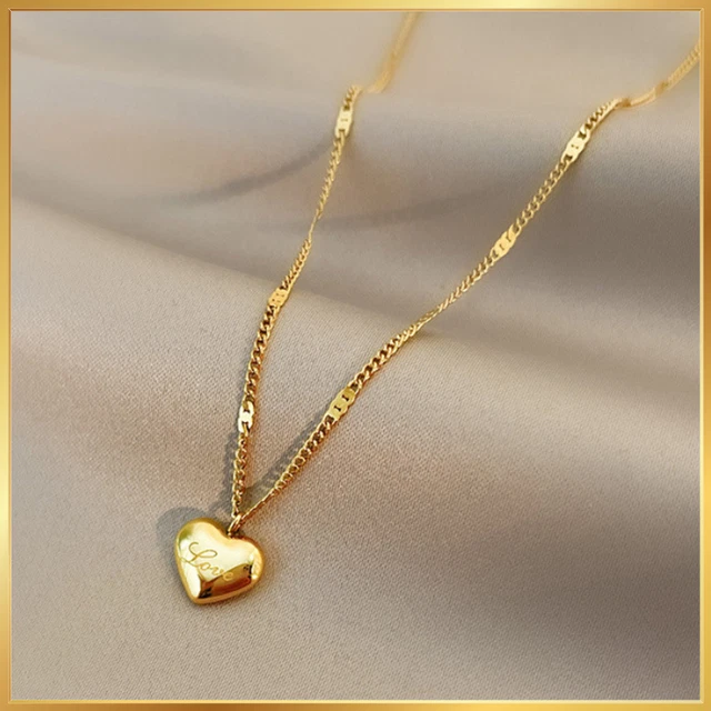 Collares 14K Collar Con Pendiente de Corazon Joyeria Fina Regalos para Mujeres