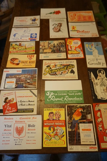 lot 20 buvards publicitaires anciens advertising blotters Epicerie (21)