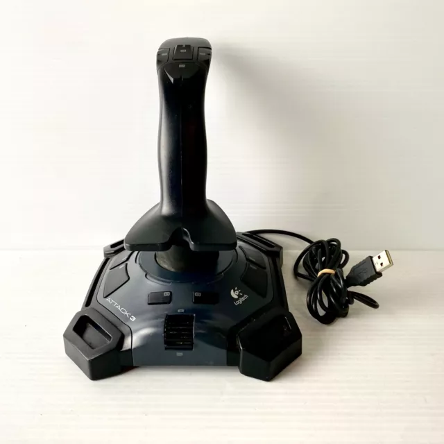 Joystick Logitech 3 Gaming Controller - Flight Simlation - PC - Free Postage