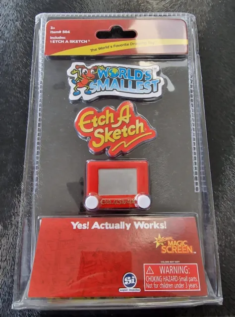 World's Smallest Toy Etch A Sketch NEW Miniature Retro Mini Figures It  Works!