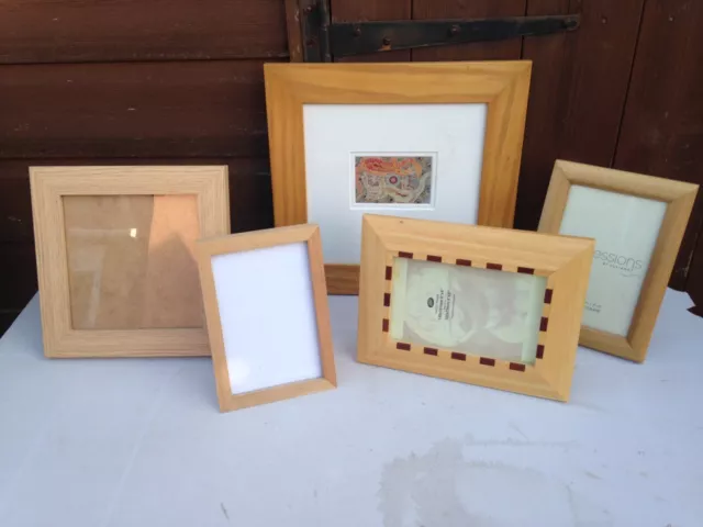 Wooden Picture Photo Frames Wood Frame Pine Effect *VARIOUS SIZES* Job Lot