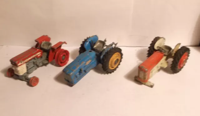 1960s Corgi Toys Ford Fordson & Massey farm tractor scrapyard items