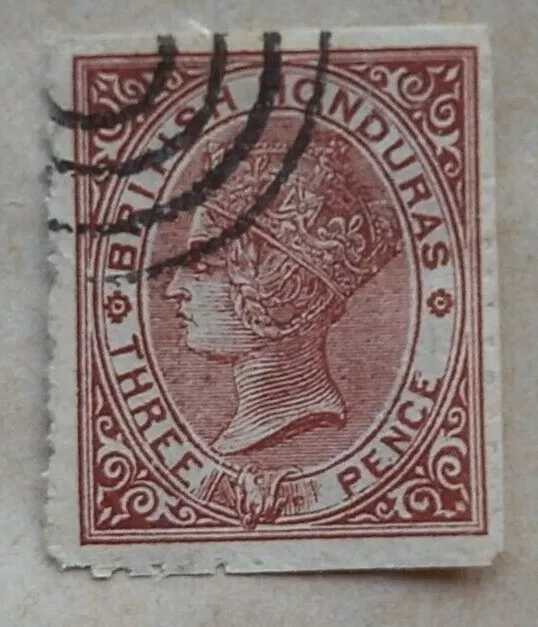 British Honduras Academic Study Of Queen Victoria 3 Pence Stamp