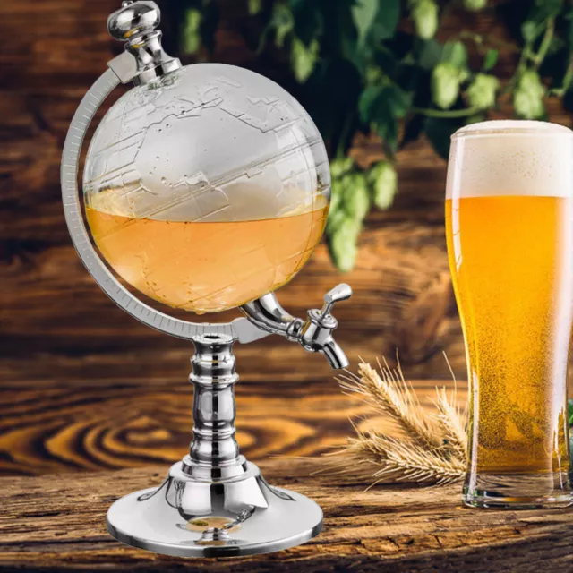 Whiskey Storage Canister Globe Drink Wine Dispenser Beer Decanter for Bar Club