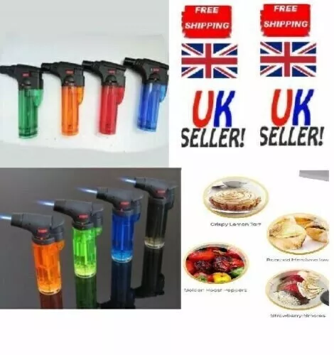 Baking Blow Torch Butane Refillable Lighter Culinary Cooking Flame Creme Brulee