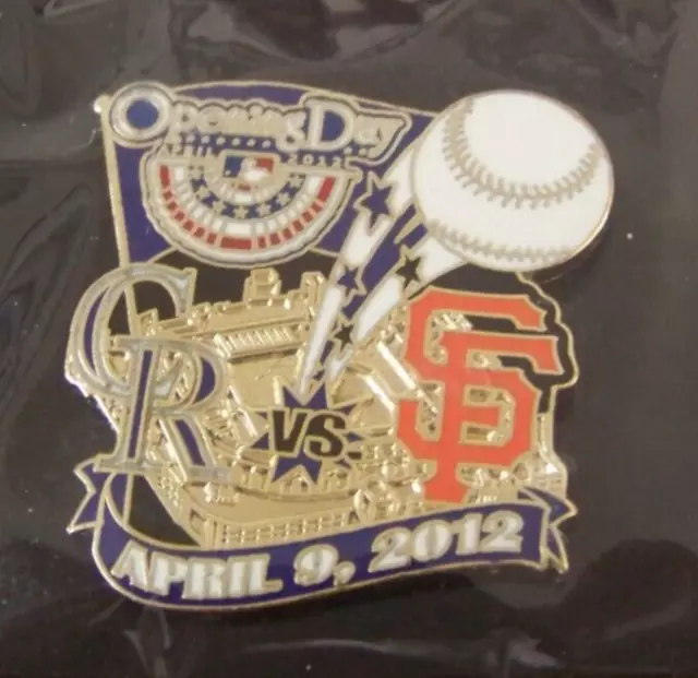 2012 pin Rockies SF Giants Opening Day Coors Field Colorado San Francisco c41368