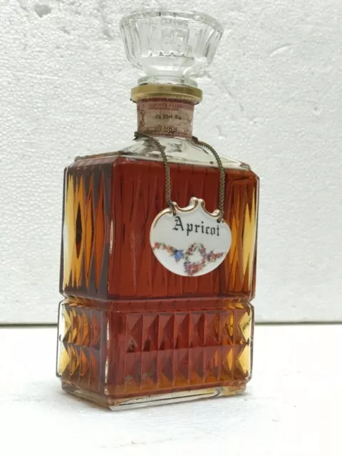 rara bottiglia vetro artistico Handmade glass collezione APRICOT brandy liquore