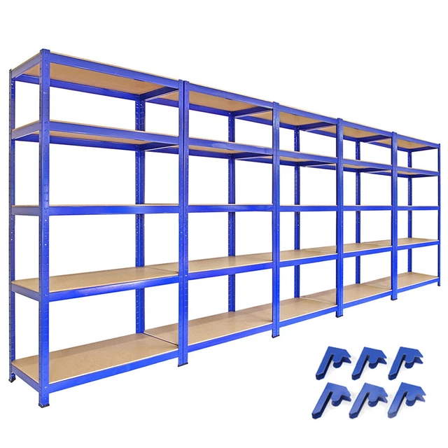 Scaffalature grandi 5 x 90 cm per garage, capannone o officina blu