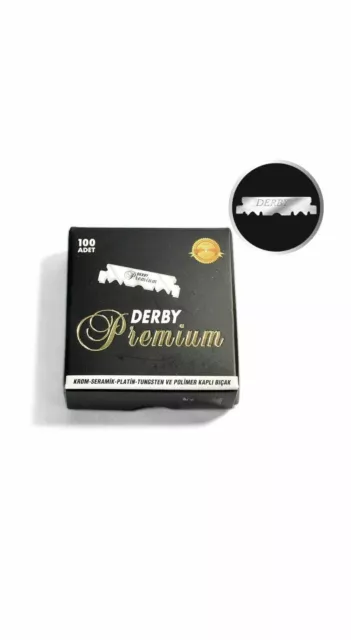 Derby Razor Blades Premium Ceramic Platinum Single Edge "Pack Of 100" AUS Seller 2