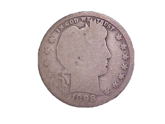 1898-O Barber Silver Quarter -  Nice Better Date Circ Collector Coin!-c2843sxx2