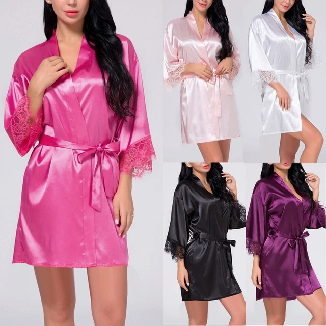 Tessuto biancheria da notte donna pigiama pratico accappatoio sposa matrimonio kimono
