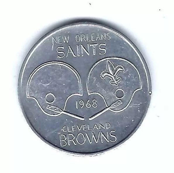 1968 New Orleans Saints Cleveland Browns Program Football Coin Token Jax Beer
