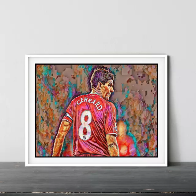 Steve Gerrard Football Player Framed Poster Liverpool