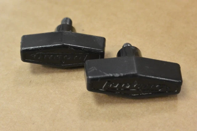 2 1970's LUDWIG BLACK T-HANDLE BOLTS for YOUR HERCULES SNARE CYMBAL STAND! J935