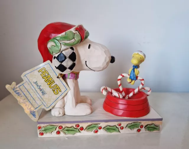 Jim Shore Süßigkeitenstock Weihnachten Snoopy Figur 4057678 mit OVP