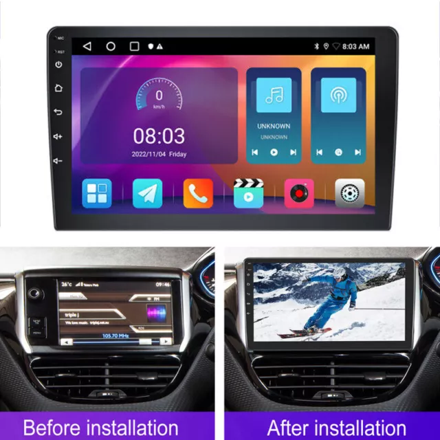 1x 10" Android 13 Play Radio Stereo GPS WIFI Head Unit Fit For Peugeot 208 2008