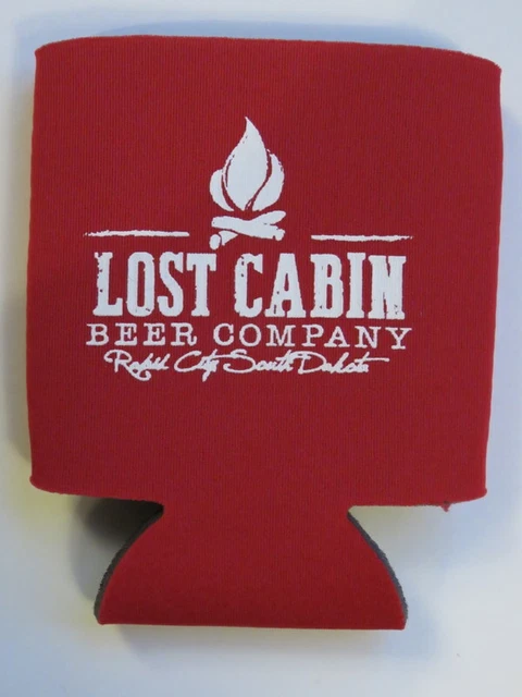 Bier Flasche Kann Halter Koozie: Verlorener Hütte Brewery; Schnell Stadt, Süd