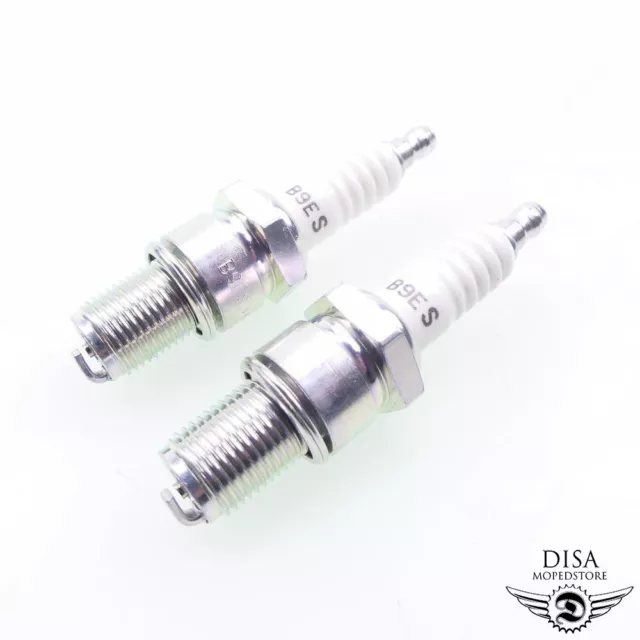 Zündkerzen Set 2 x NGK B9ES für Vespa Piaggio NRG 50 Sfera 50 80 TPH 50