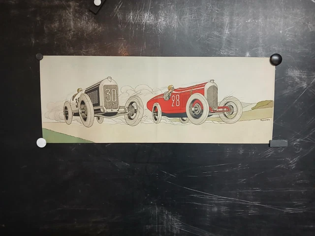 Affiche Ancienne PILOT 1910 – Vélo Cycle Voiron Isère, Litho Entoilée 20x60cm