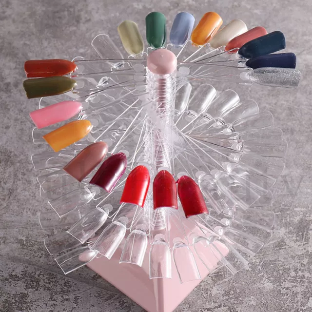 60 astuces Nail Art Tips Display Spiral Shelf Stand Practice Beauty