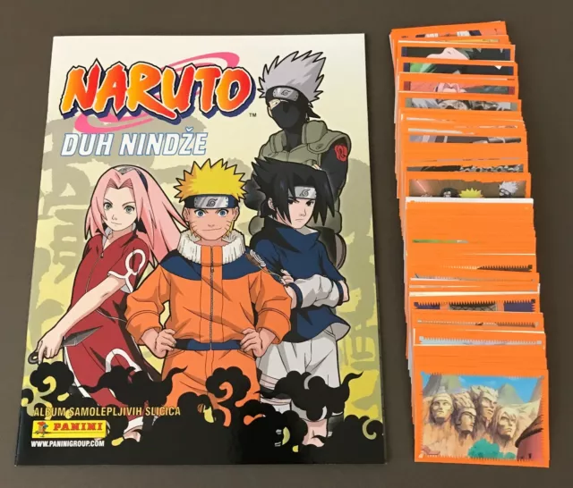 2002 Panini Naruto Spirit of Ninja empty album + complete stickers set 228