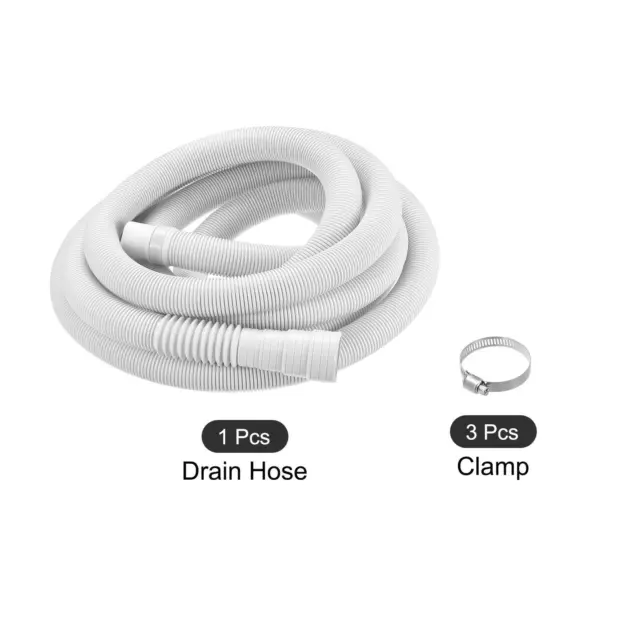 Washing Machine Drain Hose,  Universal Drain Hose Extension Kit 15.74 feet White 3