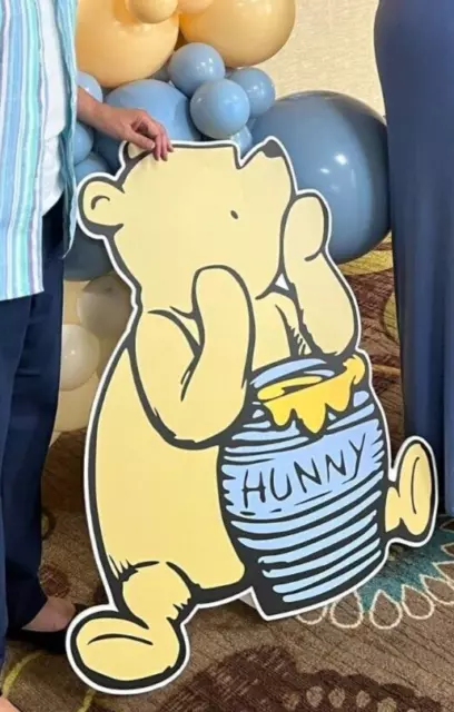 Winnie The Pooh 35x30" 1/4 inch hard cardboard standup display sign bkDSK