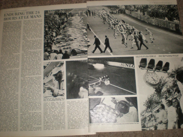 Photo article the Le mans 24 hour motor car race 1965 ref BW