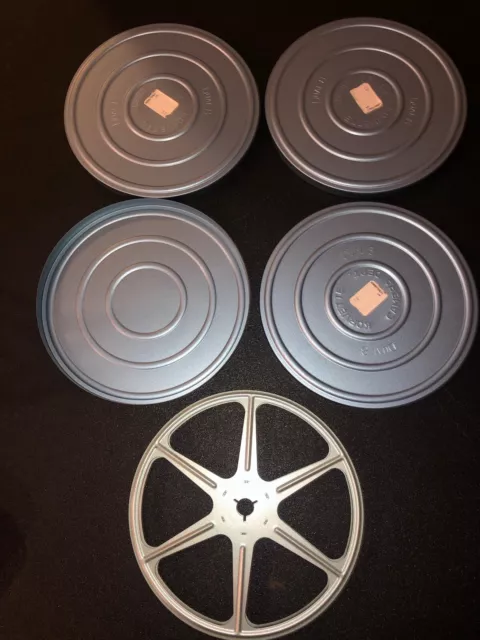 VINTAGE LOT OF 3 8mm Metal Film Reel & Canister 1 Movie. Compco,  Goldberg,..USA £33.19 - PicClick UK
