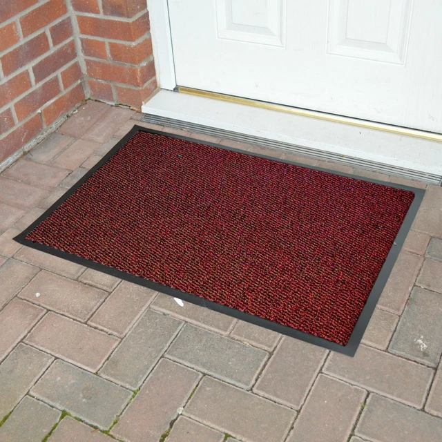 Tappetino barriera trapper sporco rosso resistente zerbino interno tappeto antiscivolo