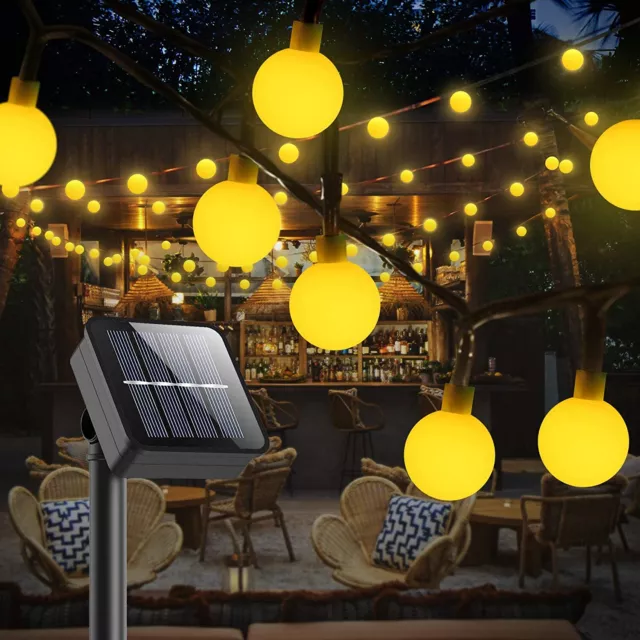 Solar String Lights Outdoor 100 Led 49Ft Globe Lights for Garden Yard Christmas