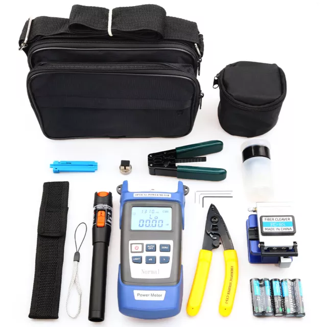 Fiber Optic FTTH Tool Kit FC-6S Cutter Cleaver Optical Power Meter Visual Device