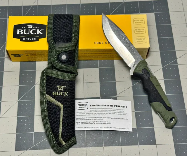 Buck Small Pursuit Fixed Blade Knife Hunting Outdoor 420HC MADE IN USA 658GRS