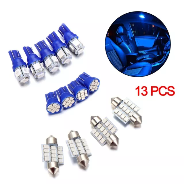 13x Auto Car Interior LED Lights Dome License Plate Lamp 12V Accessories 8k BLUE