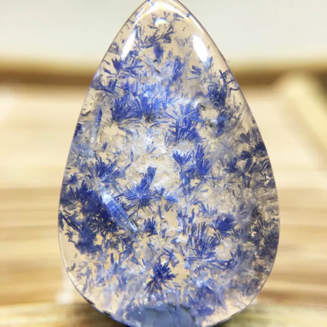 13.1Ct 100% Natural Clear Blue Dumortierite Crystal Quartz Pendant Polished 3