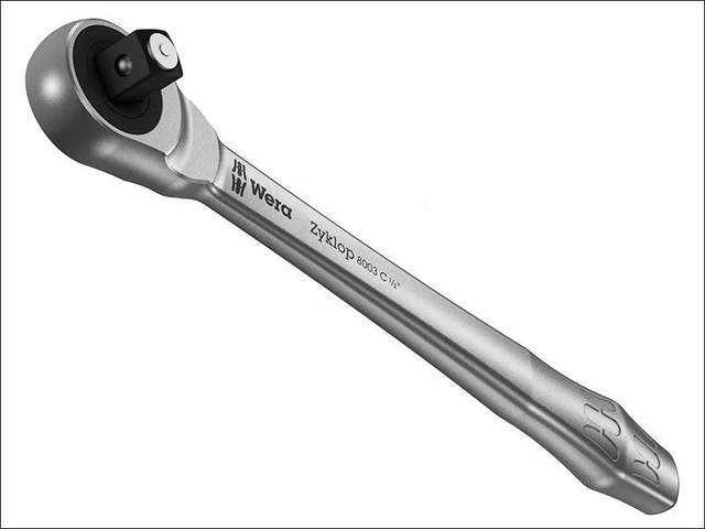Wera Tools 8003C 1/2 Drive Zyklop Unique Slim Precise Reversible Ratchet