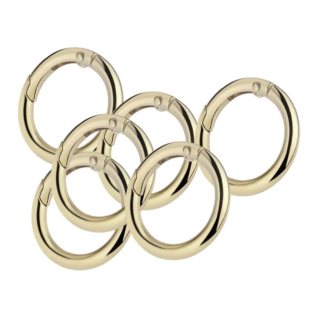 Moschettoni Rotondi Con Molla - Set 4 Pezzi In Lega Di Zinco, Argento, 25mm, Per Portachiavi, Borse E Fai Da Te - Foto 9