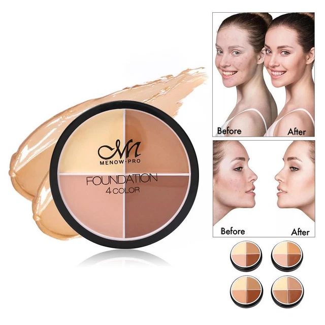 4 Colors Makeup Face Concealer Cream Waterproof Corrector Palette CosmetiZ7 M7W8